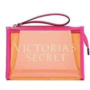 VICTORIA'S SECRET Bombshell Bikini Bag Wristlet Cosmetic Makeup Beauty B…